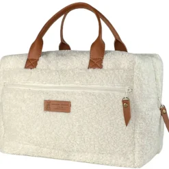 Sac vanity bouclette écru