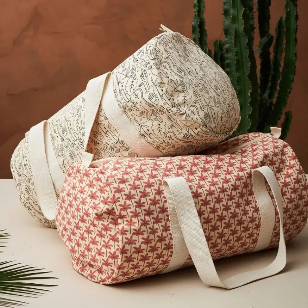 Sac weekend ecru et noir - Tulum