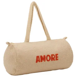Sac weekend en bouclettes ecru - Funny