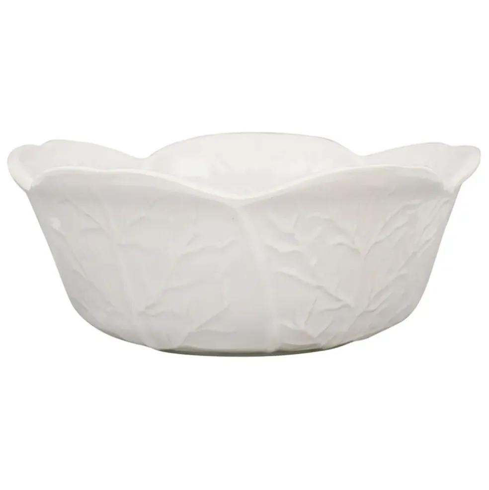 Saladier chou en grès blanc d27cm - Chou