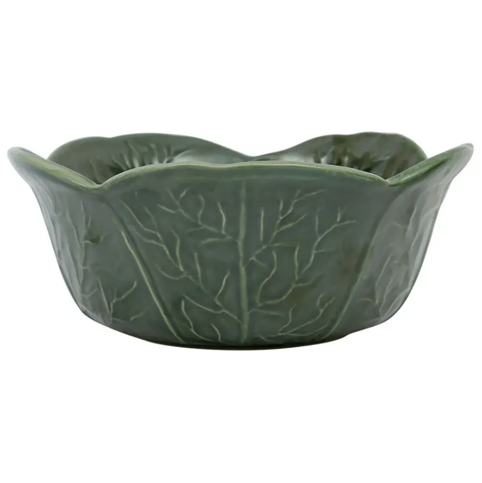 Saladier chou en grès vert d27cm - Chou