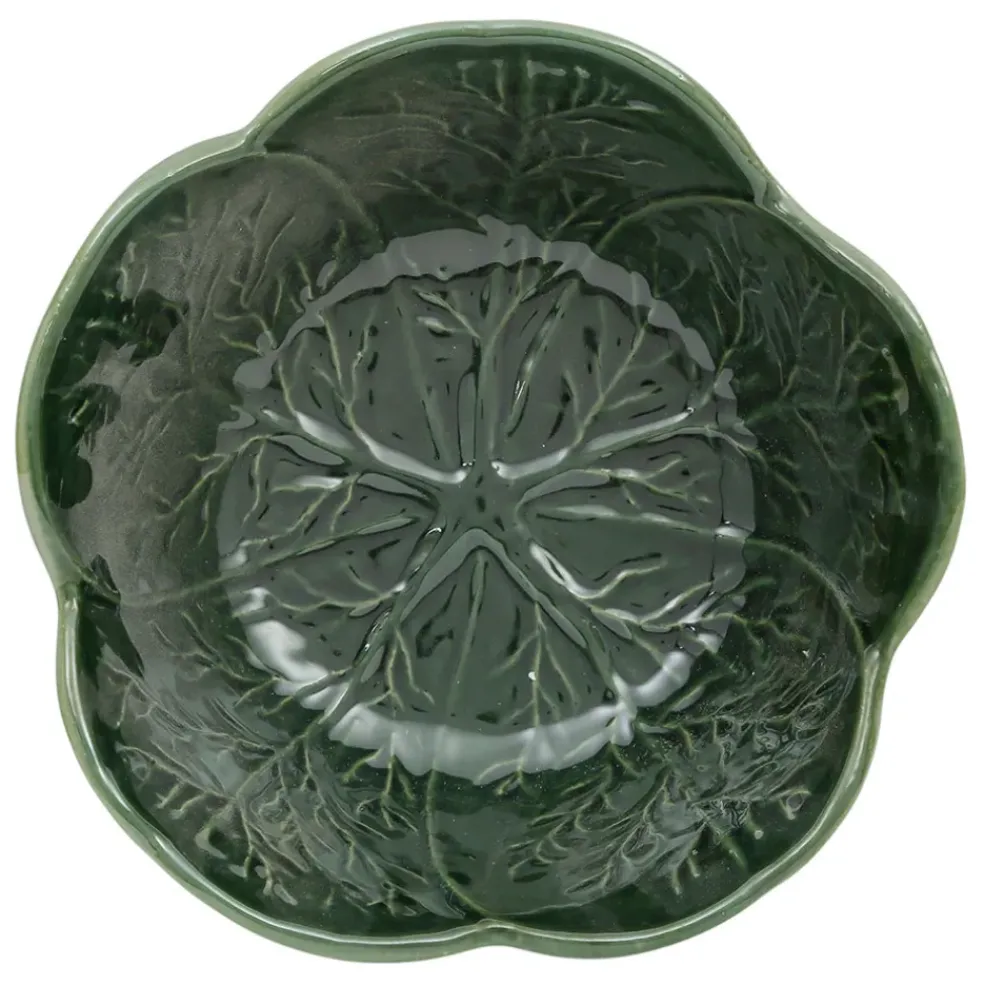 Saladier chou en grès vert d27cm - Chou
