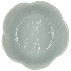 Saladier chou en grès vert d'eau d27cm