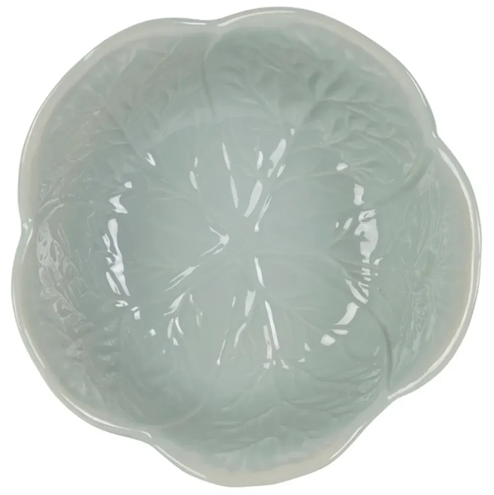 Saladier chou en grès vert d'eau d27cm