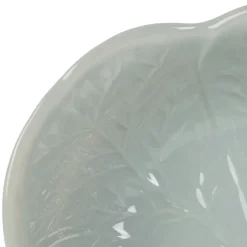 Saladier chou en grès vert d'eau d27cm