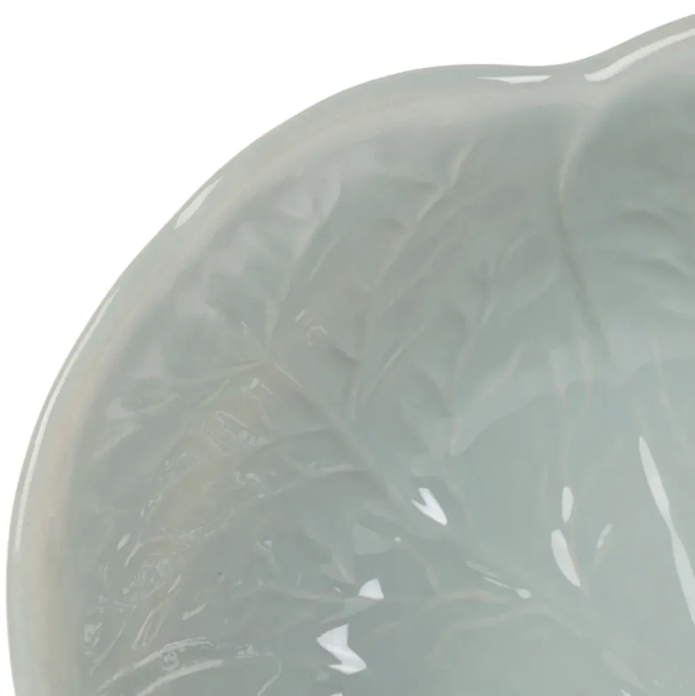 Saladier chou en grès vert d'eau d27cm