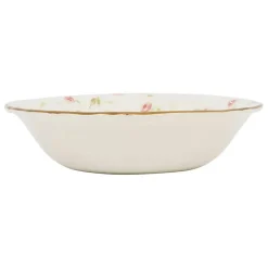 Saladier en faïence rose et doré d23cm - Rose