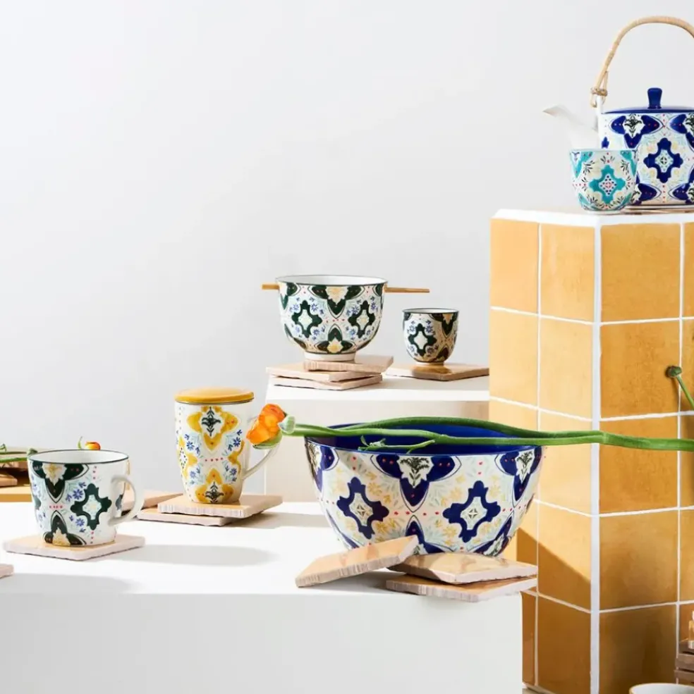 Saladier en grès bleu d23.5cm - Azulejo