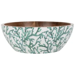 Saladier en manguier turquoise d30cm - Estran