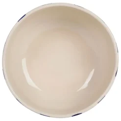 Saladier en terre cuite rayé bleu d21cm - Lisia