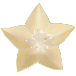 Saladier étoile de mer en dolomite vert et jaune d28cm