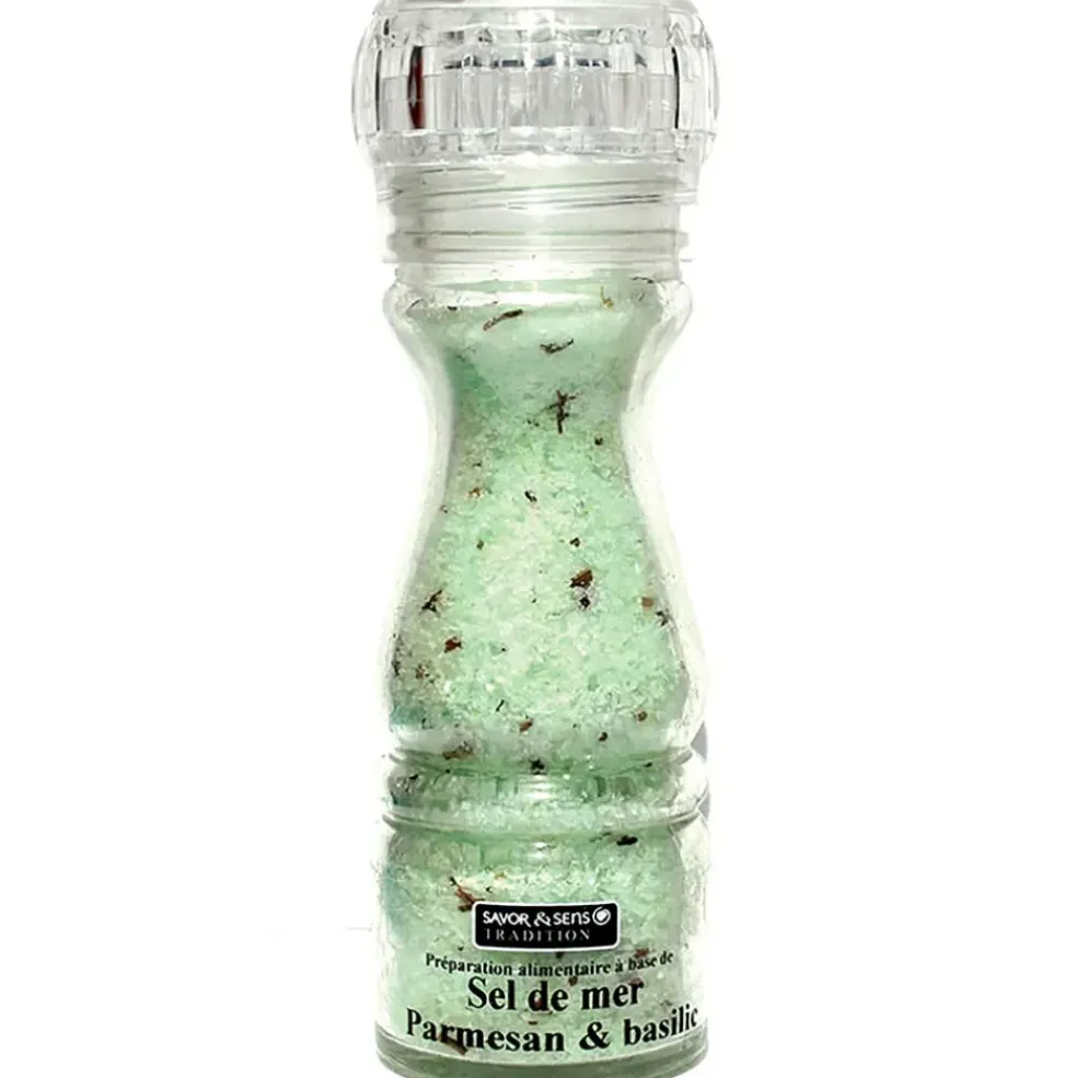 Sel de mer saveurs parmesan et basilic