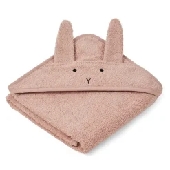 Serviette à capuche albert rose lapin