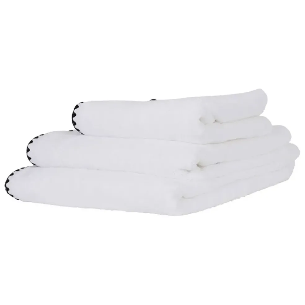 Serviette de bain en coton blanc 70x130cm - Issey
