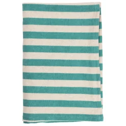Serviette de bain en coton et polyester turquoise 90x180cm - Palma