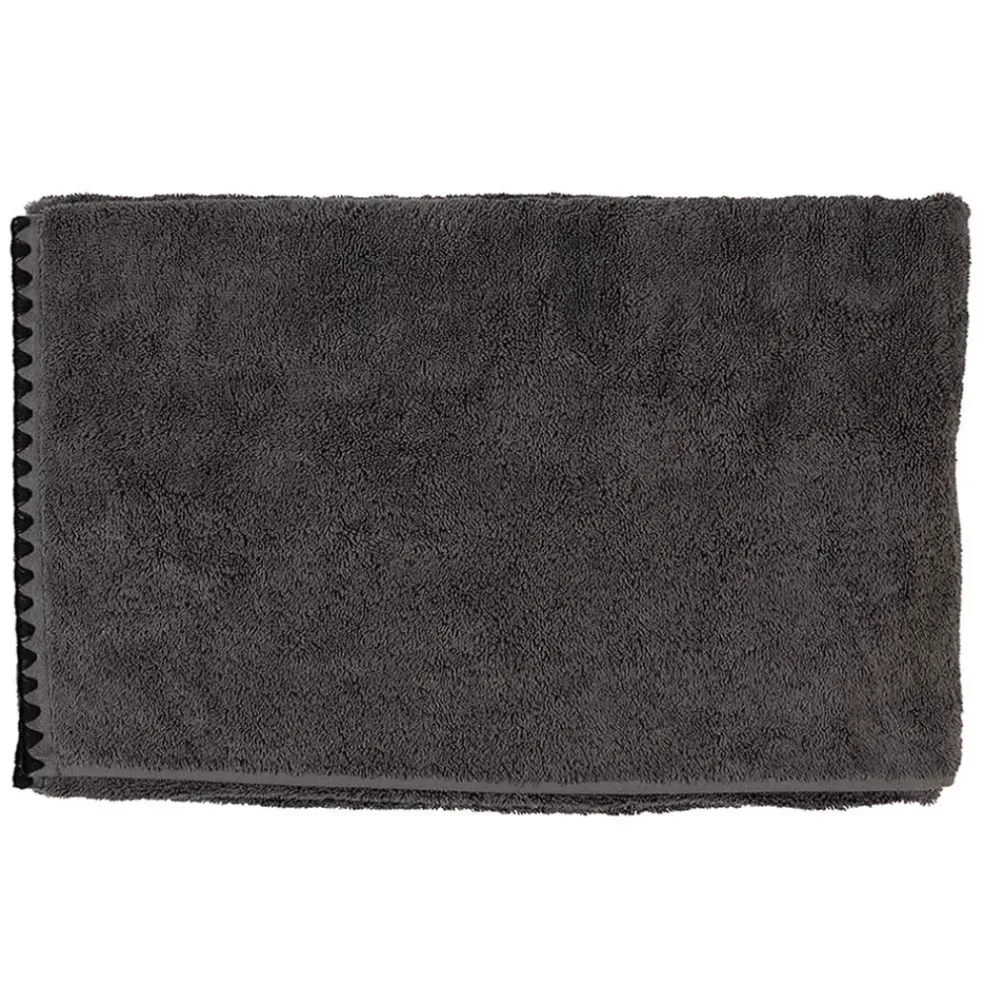 Serviette de douche en coton granit 90x140cm - Issey