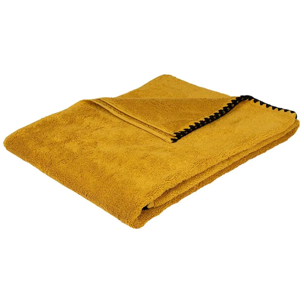 Serviette de toilette en coton safran 50x100cm - Issey