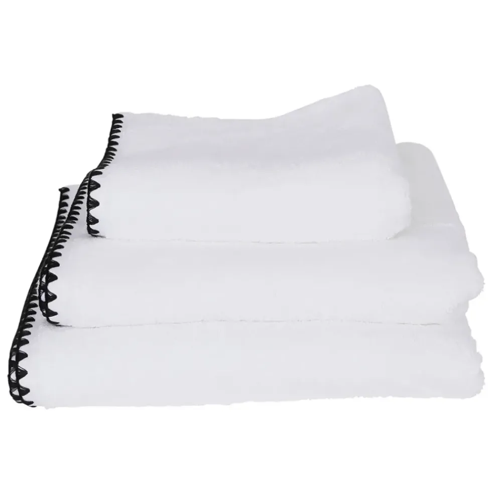 Serviette de toilette issey blanc 50x100cm en coton