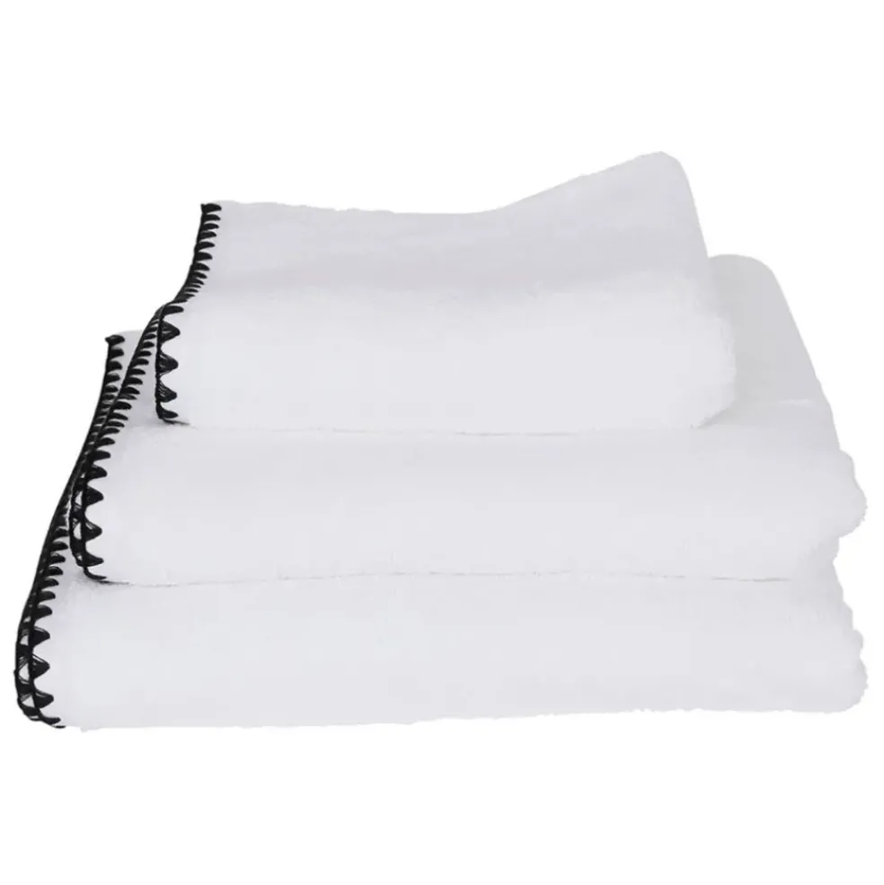 Serviette en coton blanc 30x50cm - Issey