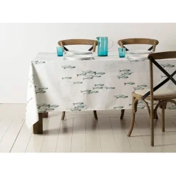 Serviette riviere vert et blanc