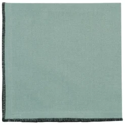 Serviette x2 corino vert d'eau 35x35cm coton lavé 170g/m2