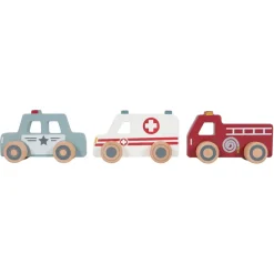 Set ambulance, camion de pompiers, voiture de police