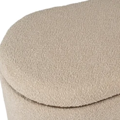 Set de 2 bancs coffre en tissu et pin beige - Alpinia