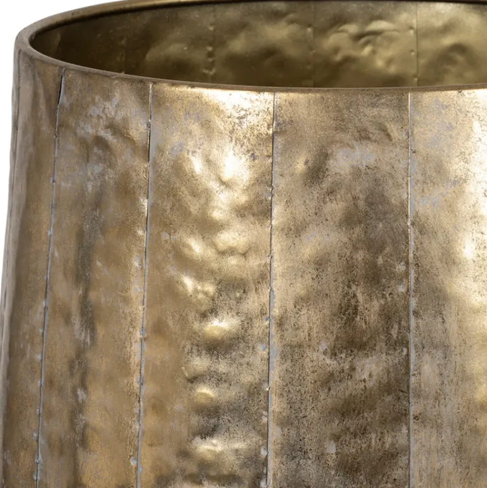 Set de 2 vases en fer doré d45xh80cm - Baca