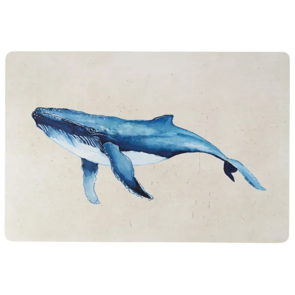 Set de table baleine en vinyle bleu 30x45cm - Baleine