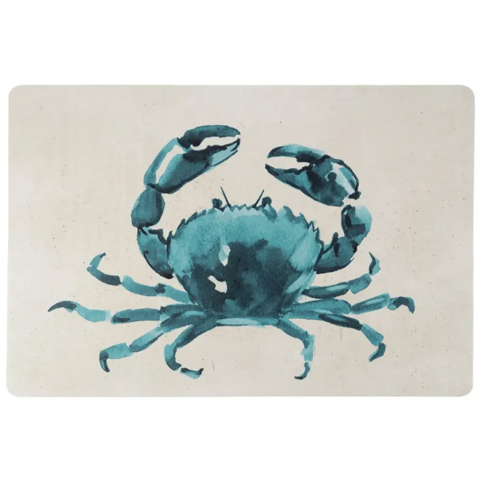 Set de table crabe en vinyle émeraude 30x45cm - Crabe