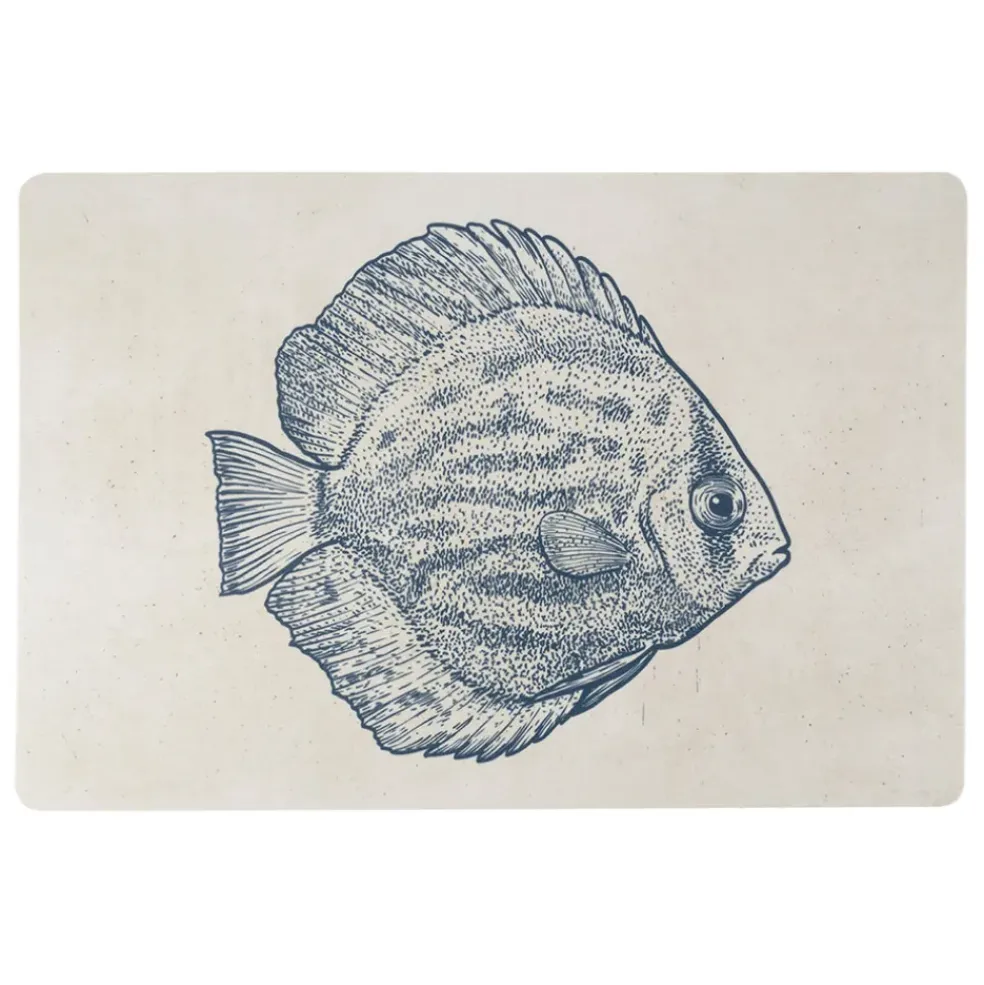 Set de table poisson bleu 30x45cm - Turbot