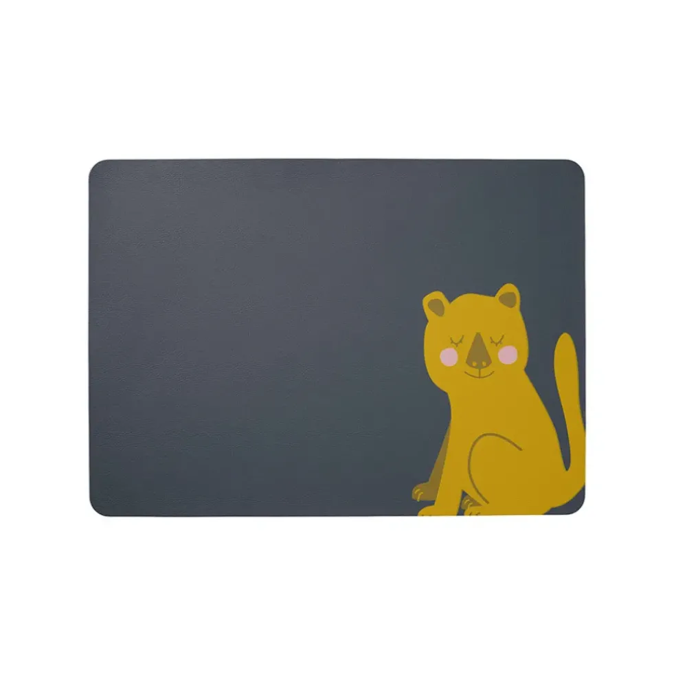 Set de table rectangle bleu Leo le lion 46x33 - Kids
