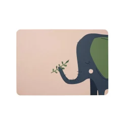 Set de table rectangle rose Emma l elephant 46x33cm - Kids