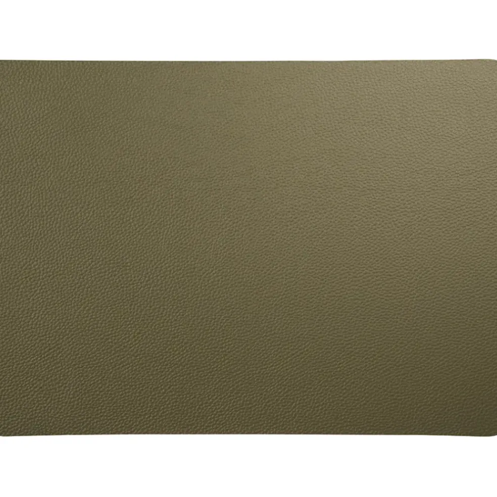 Set de table rectangle simili cuir olive 46x33cm - Optic