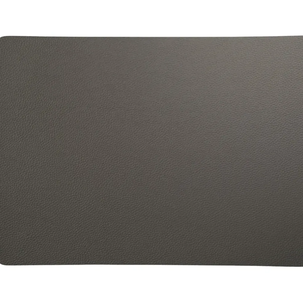 Set de table rectangle simili cuir gris 46x33cm - Optic