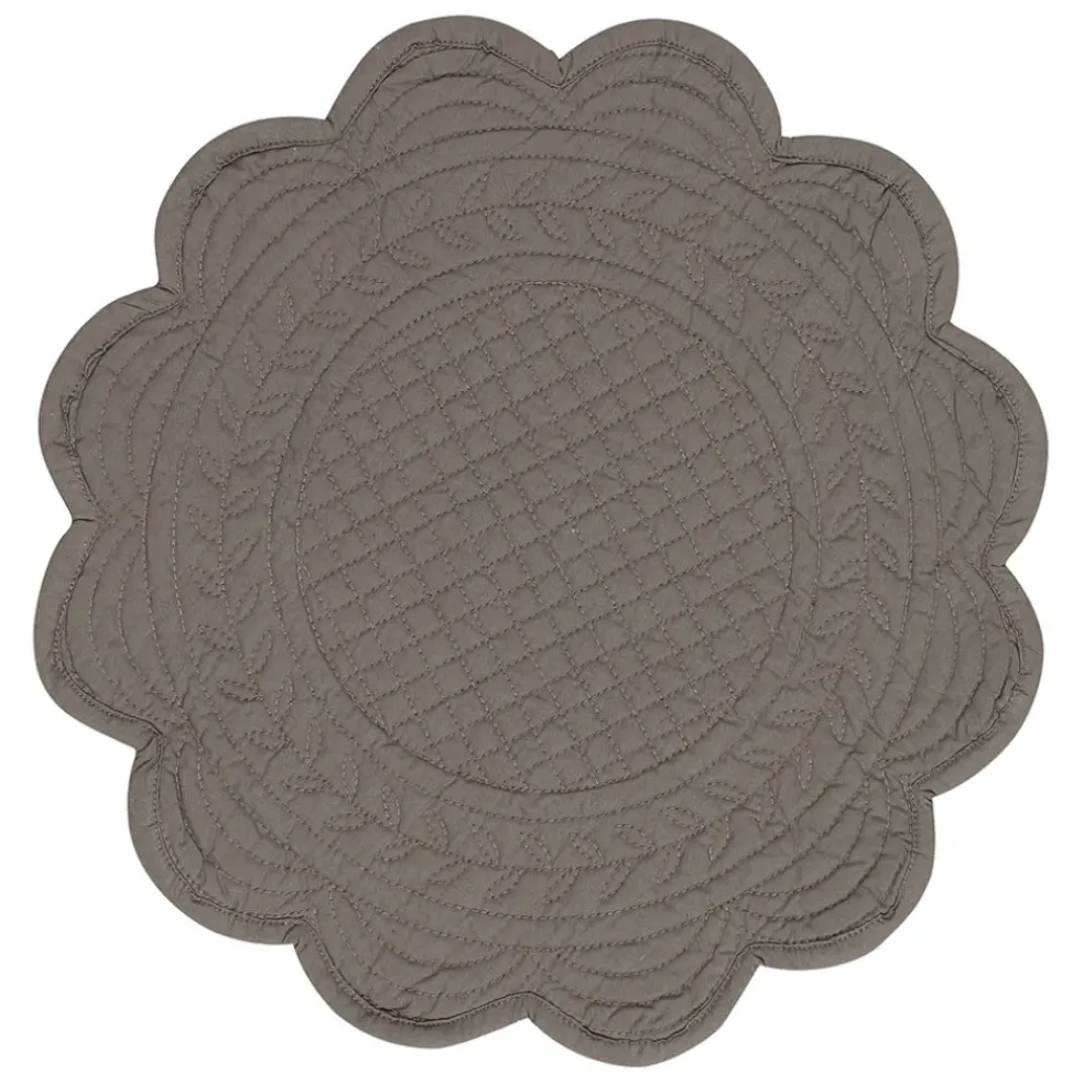 Set de table rond boutis poivre en coton