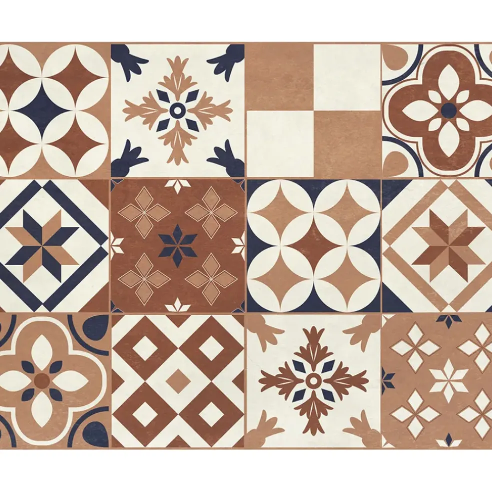 Set de table seinne en vinyle formes marron 30x40cm