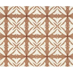 Set de table sienne en vinyle formes marron 30x40cm