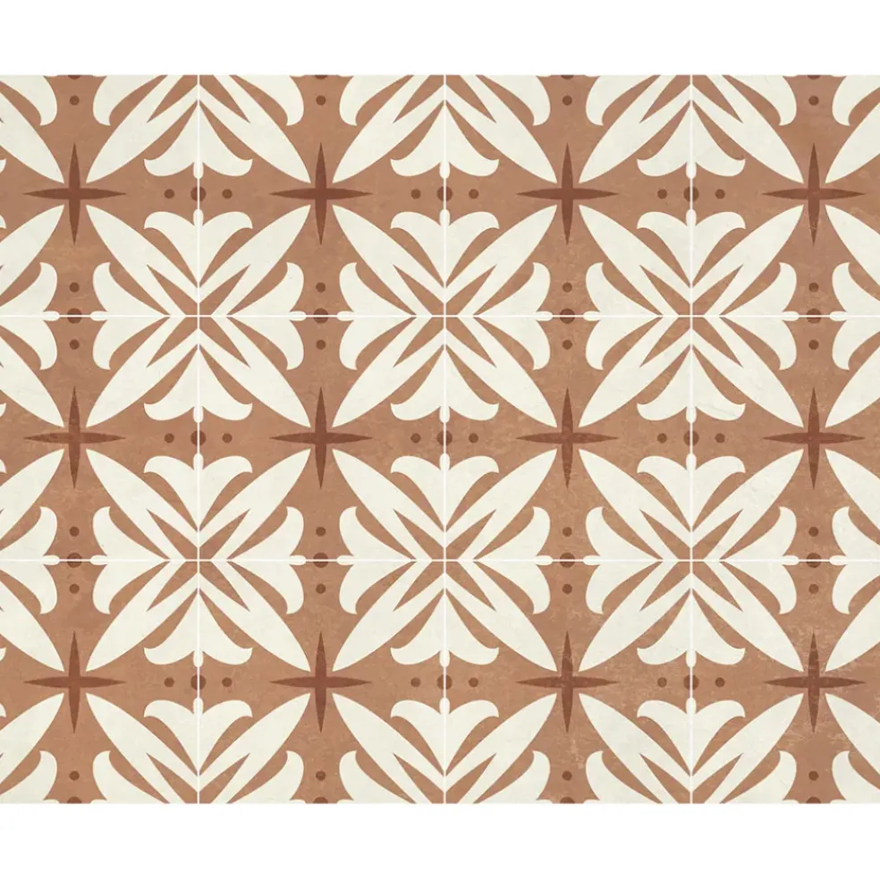 Set de table sienne en vinyle formes marron 30x40cm