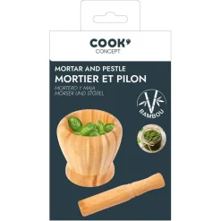 Set pilon et mortier en bambou