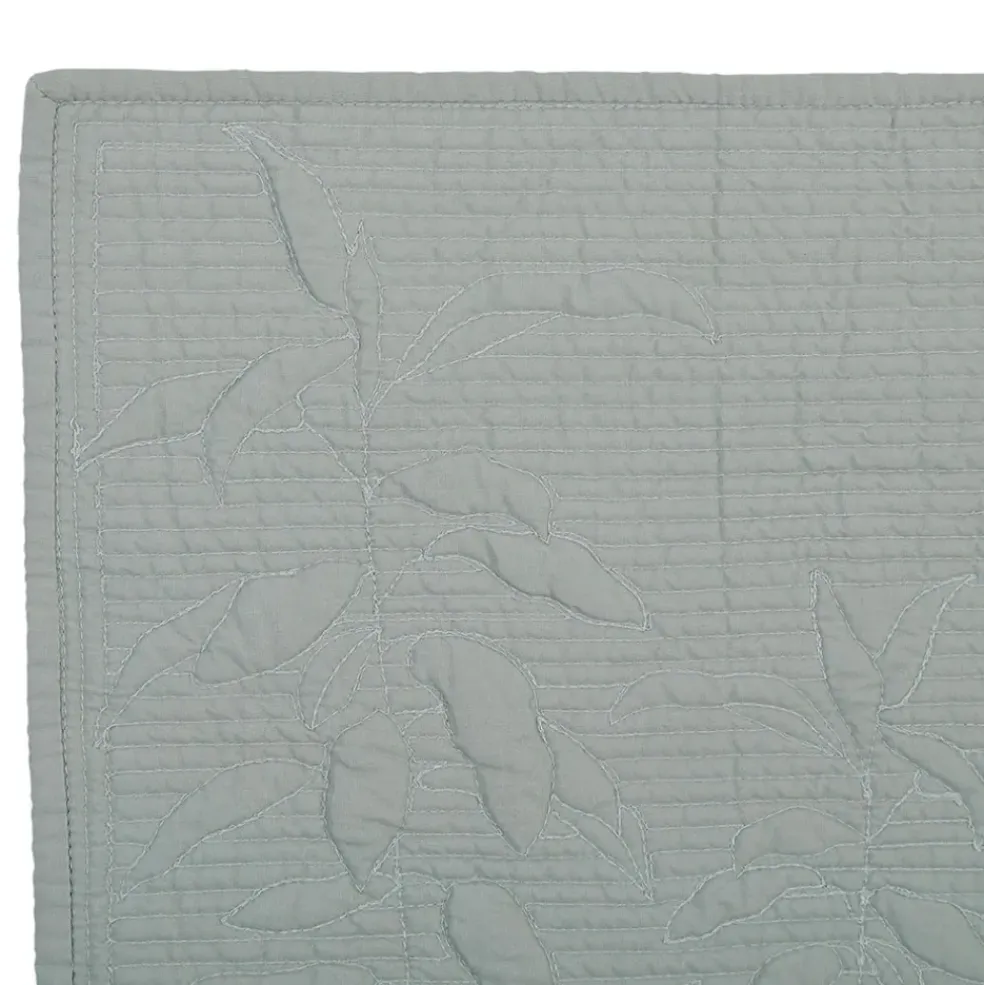 Set table boutis vert d'eau 48x34cm coton