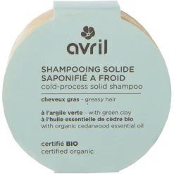 Shampooing solide saponifié à froid cheveux gras 100g - certifié bio
