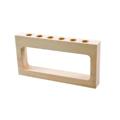 Support pour 6 tubes en bois de hêtre naturel