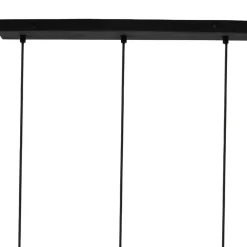 Suspension 3 feux en fer et manguier h121cm noir mat - ferese