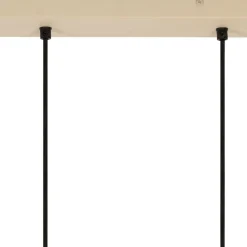 Suspension 3 lampes en fer et manguier sable L66cm - Ferese