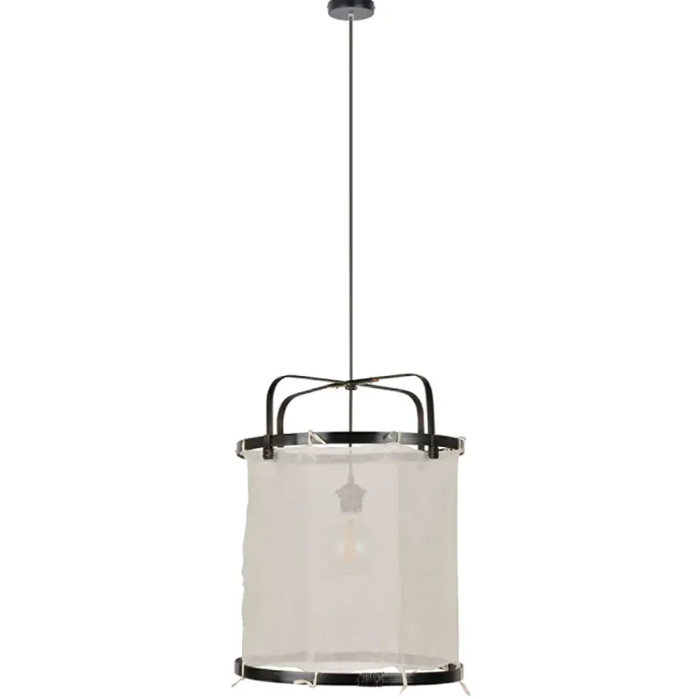 Suspension en bambou d35cm noir - hikari
