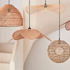 Suspension en corde de papier d41cm naturel - calyp