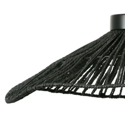 Suspension en corde de papier et fer d50cm noir - Calyp
