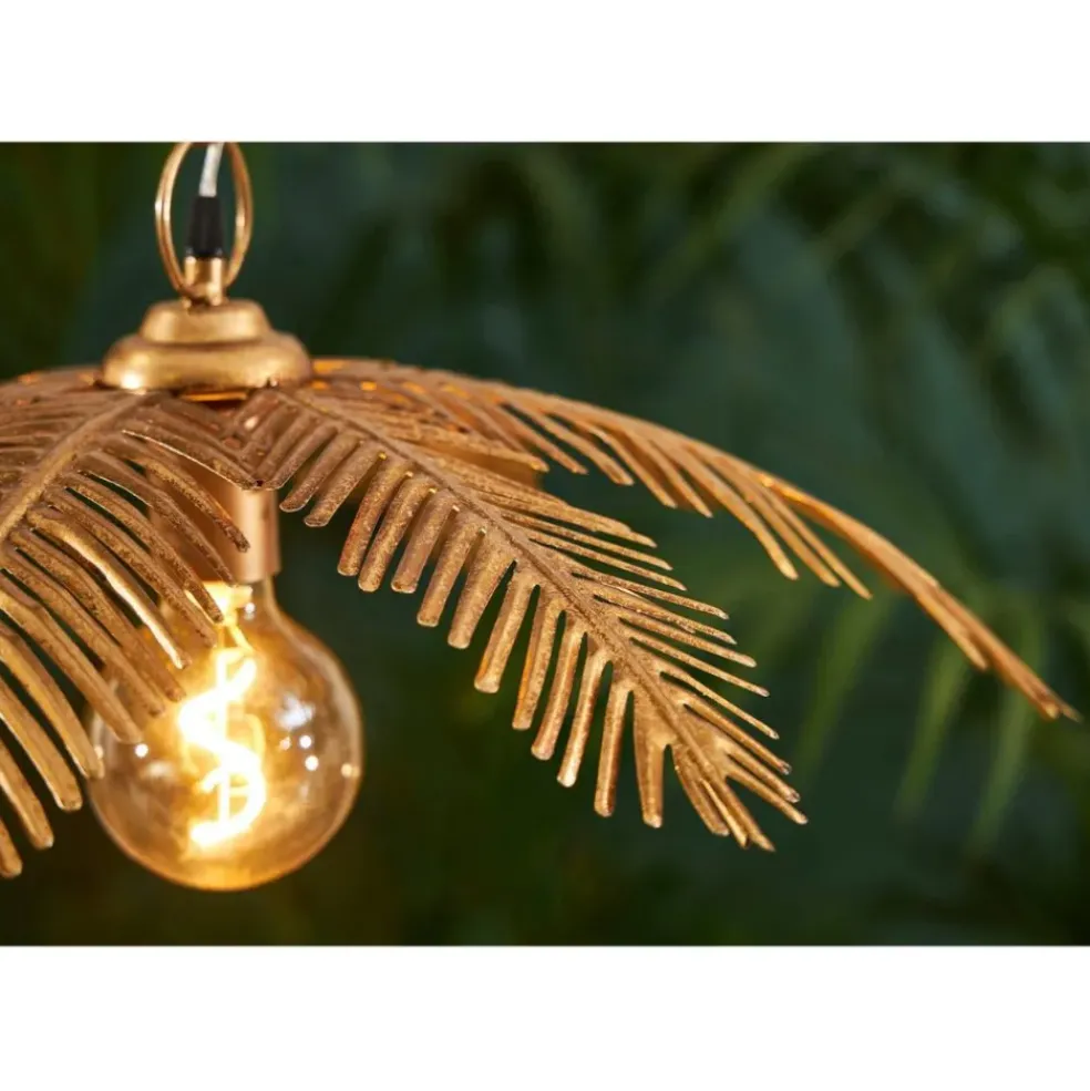 Suspension en fer doré h22cm - Palmier