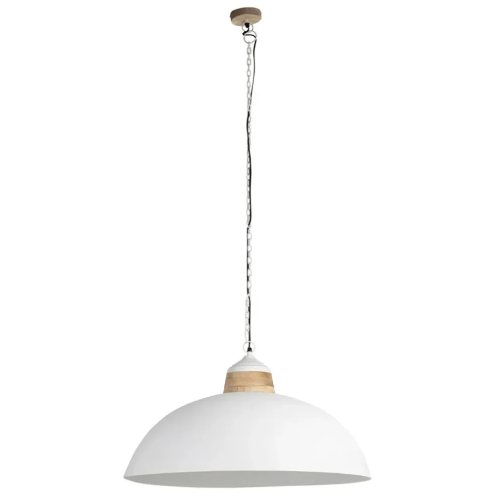 Suspension en fer et manguier blanc d82cm - Ferese